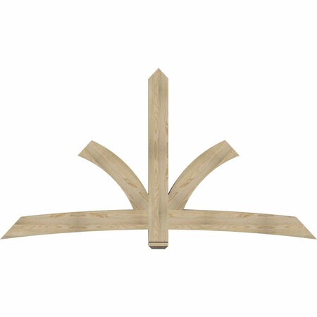 Ekena Millwork Davenport Rough Sawn Timber Gable Bracket, Douglas Fir, 96"W x 52"H x 4"D x 6"F, 13/12 Pitch GBW096X52X0406DAV00RDF